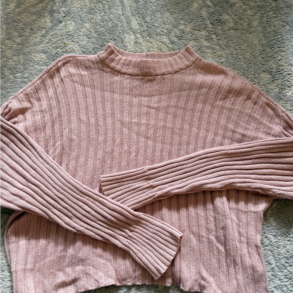 American Eagle Outfitters Soft Pink Knit Sweater